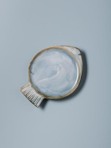 Petite assiette poisson bleu clair Varia