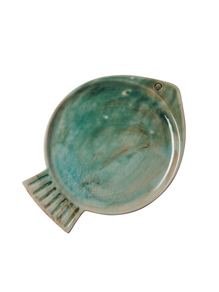 Assiette poisson turquoise Varia - 2