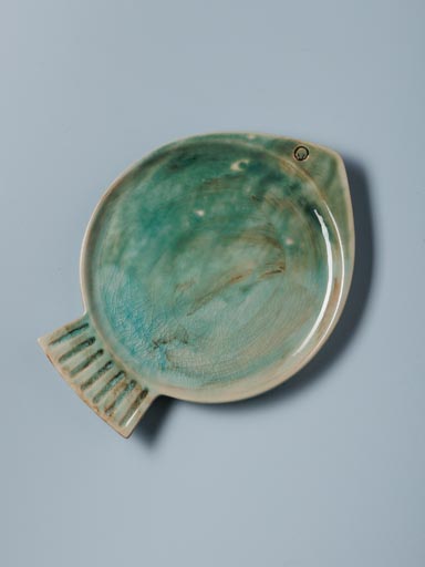 Assiette poisson turquoise Varia