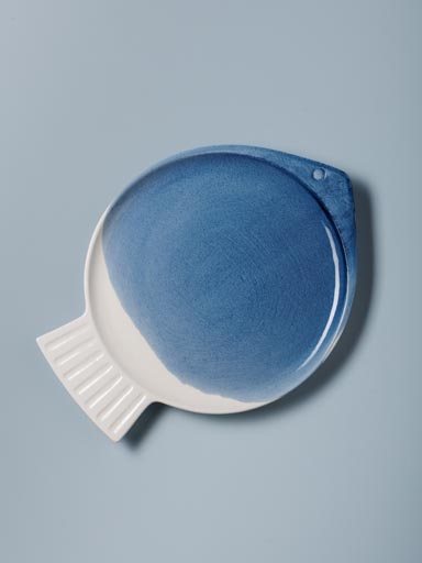Assiette poisson bleu Varia