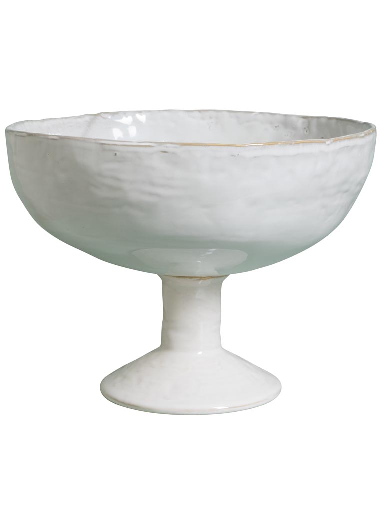 Fruit bowl on stand Mineral White - 2