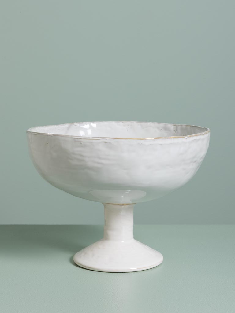 Fruit bowl on stand Mineral White - 1