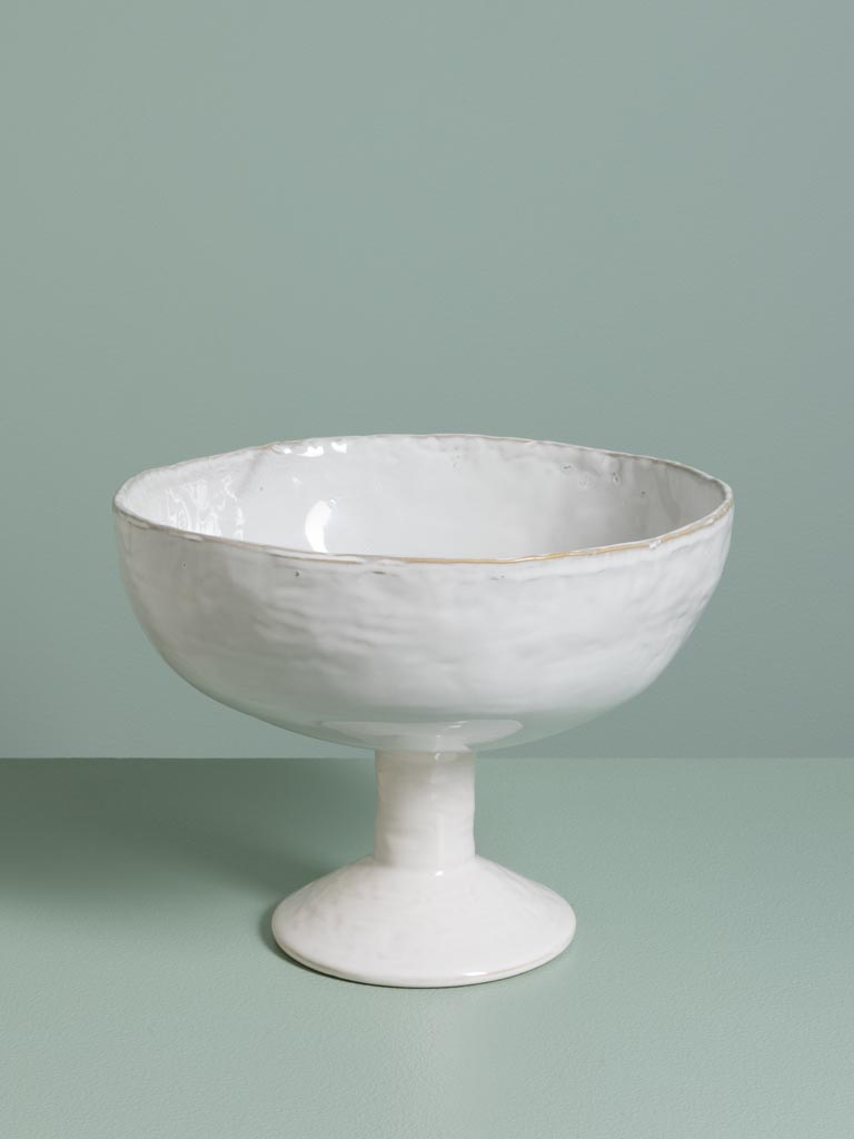 Fruit bowl on stand Mineral White - 3