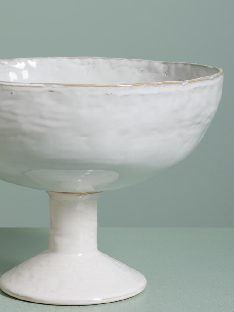 Fruit bowl on stand Mineral White - 4