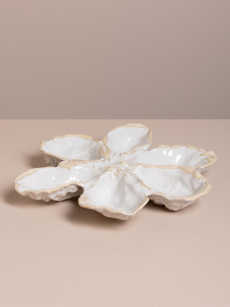 Assiette à huîtres Fleur Marine - 1