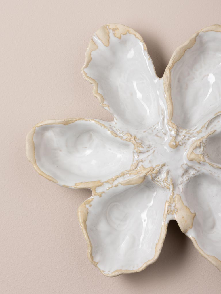 Assiette à huîtres Fleur Marine - 6