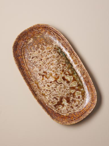 Oval brown plate Intense