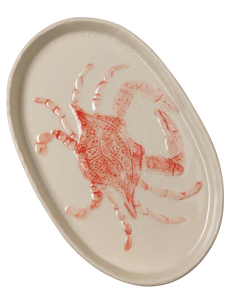 Plat oval Crabe rouge - 2
