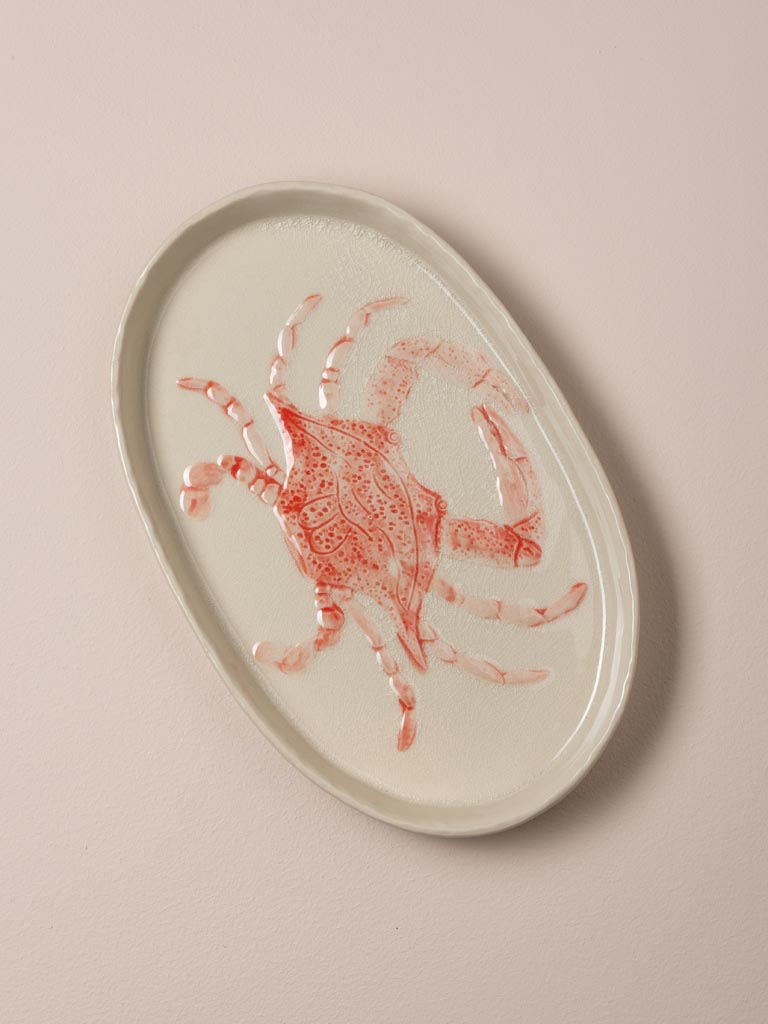 Plat oval Crabe rouge - 1