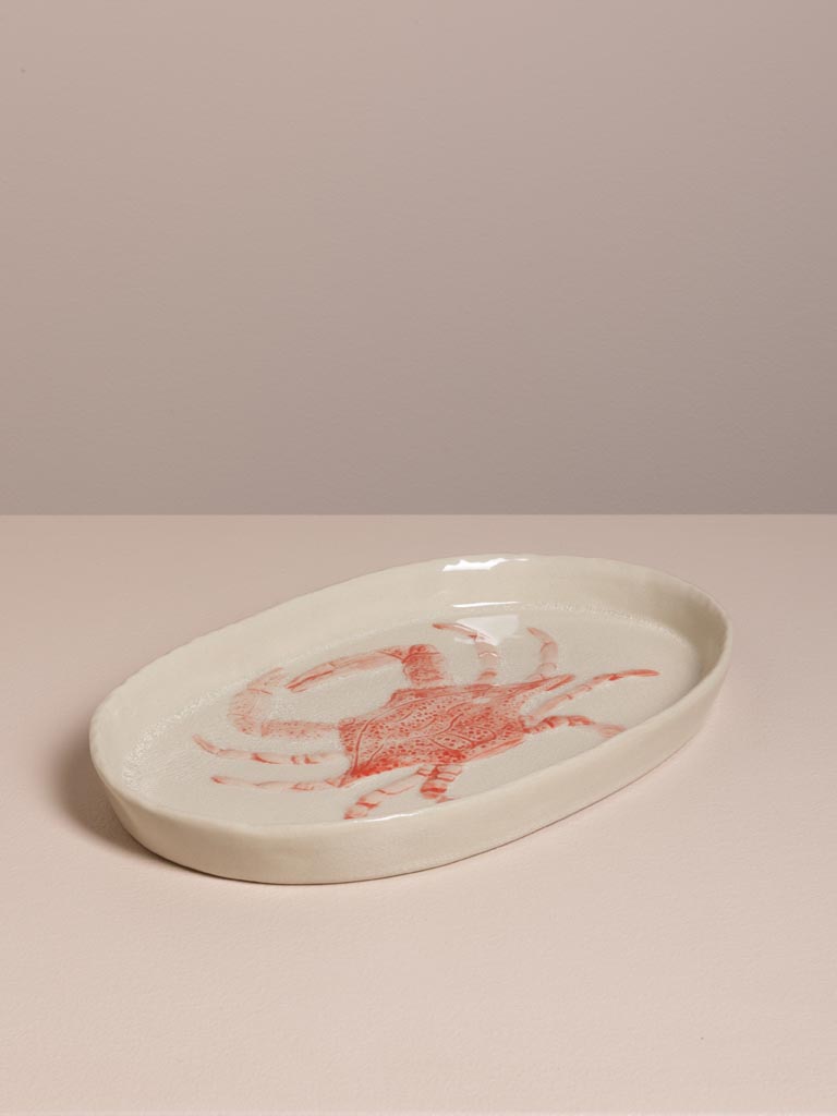 Plat oval Crabe rouge - 4