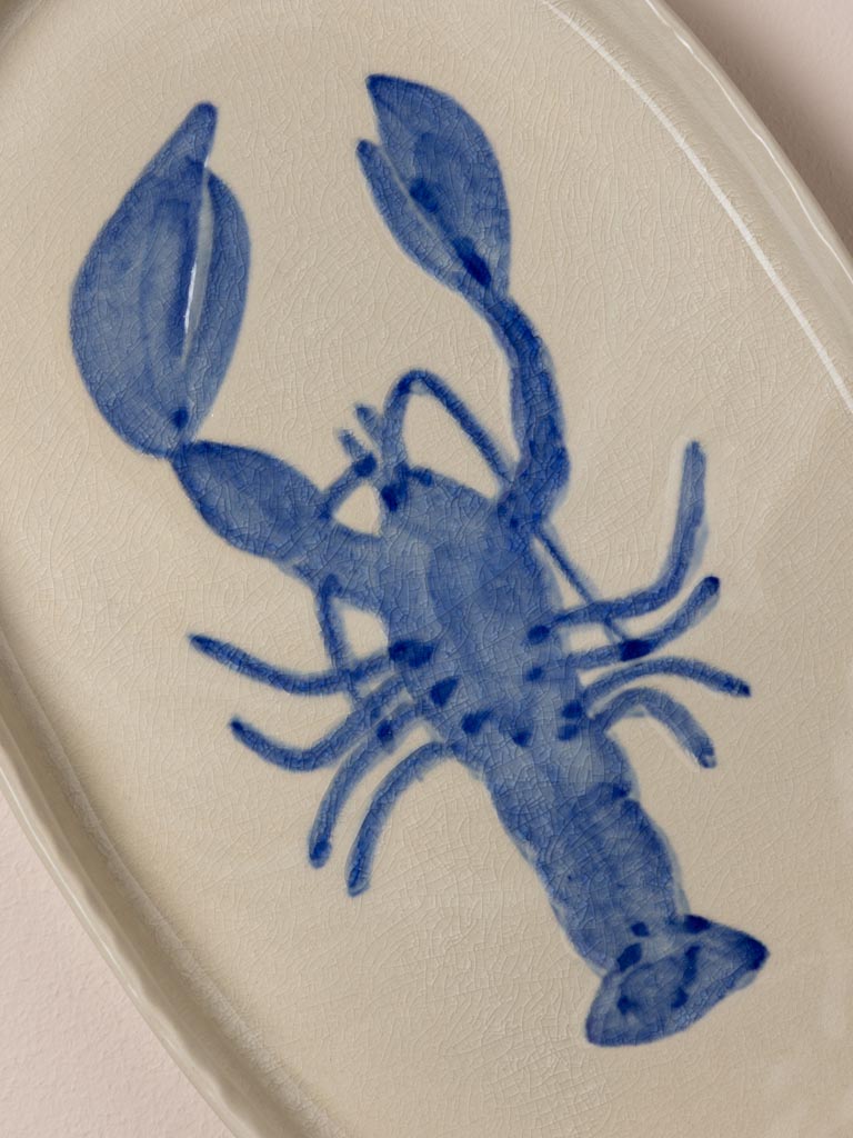Assiette ovale homard bleu - 4
