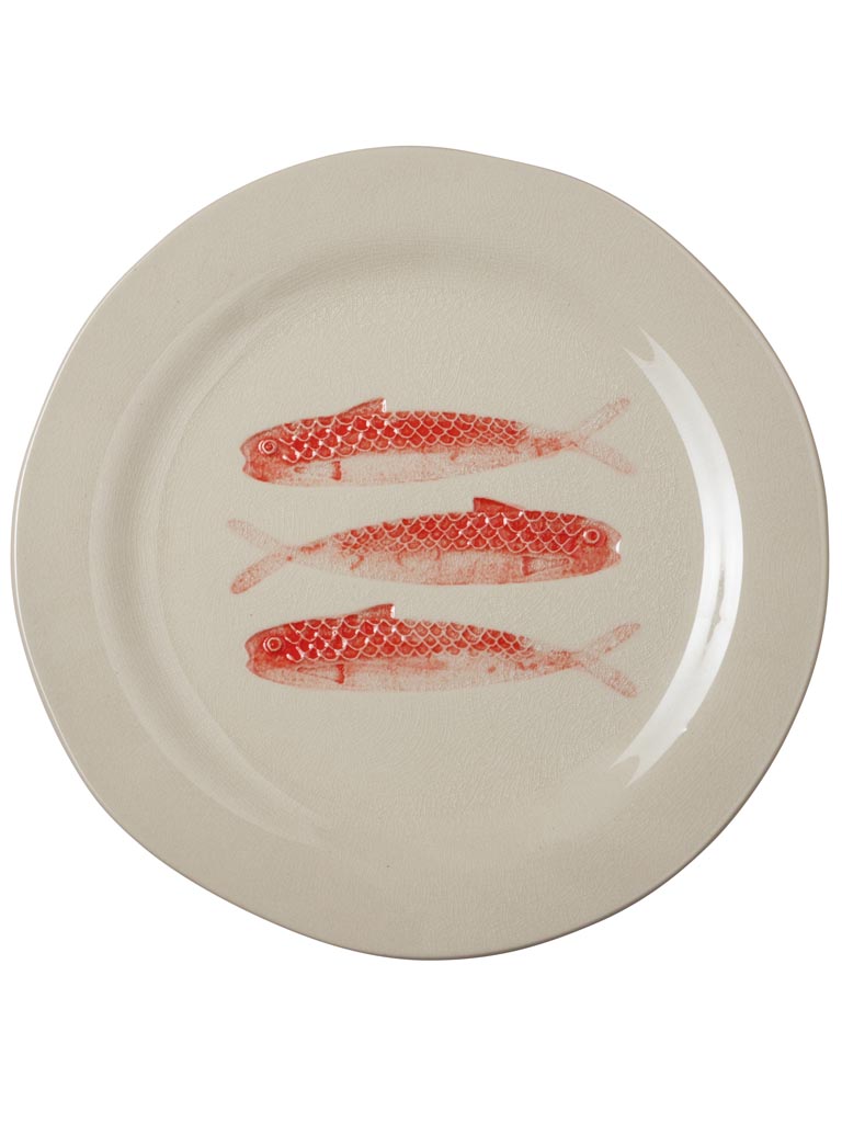 Assiette Sardines rouges 22cm - 2