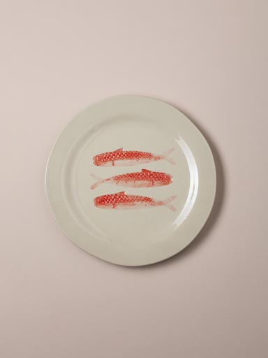 Assiette Sardines rouges 22cm