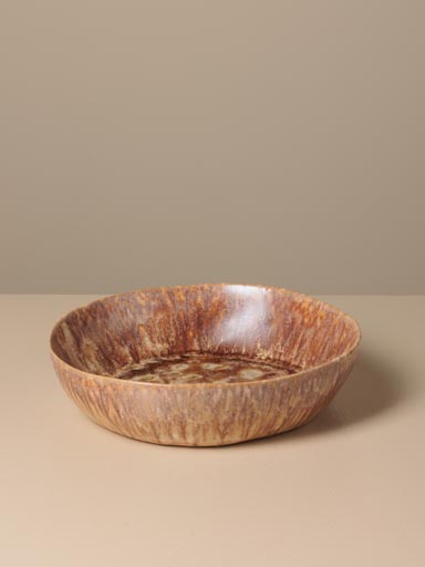 Deep plate 22cm brown Intense