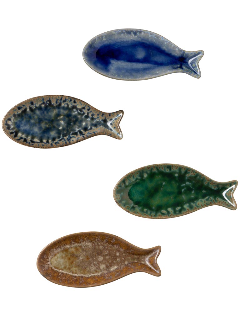 S/4 assiettes Banc de Poissons - 3