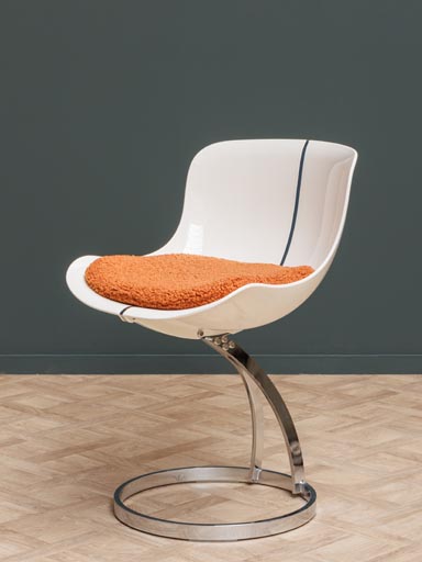Chaise Moonraker coussin rouille
