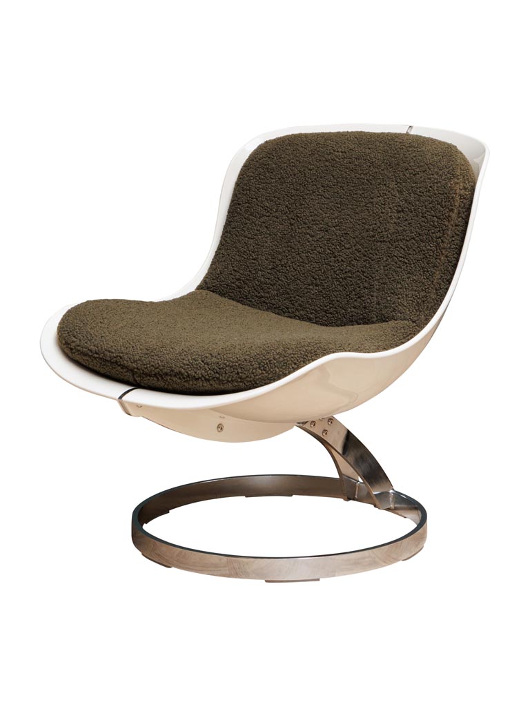 Fauteuil Goldfinger coussin kaki - 2