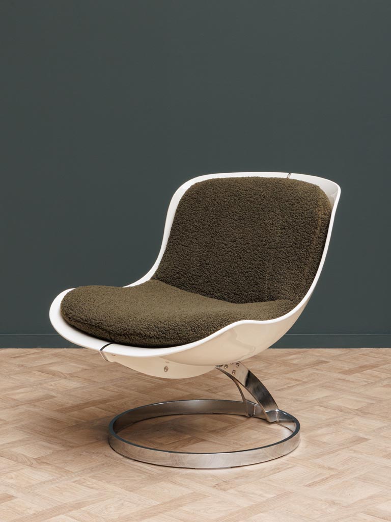 Fauteuil Goldfinger coussin kaki - 3