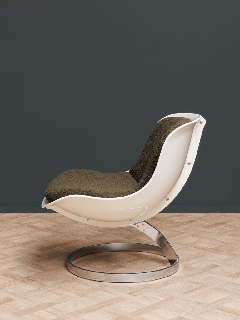 Fauteuil Goldfinger coussin kaki - 5
