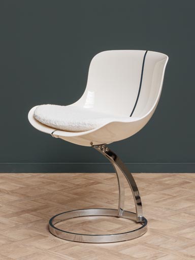 Chaise Moonraker coussin blanc