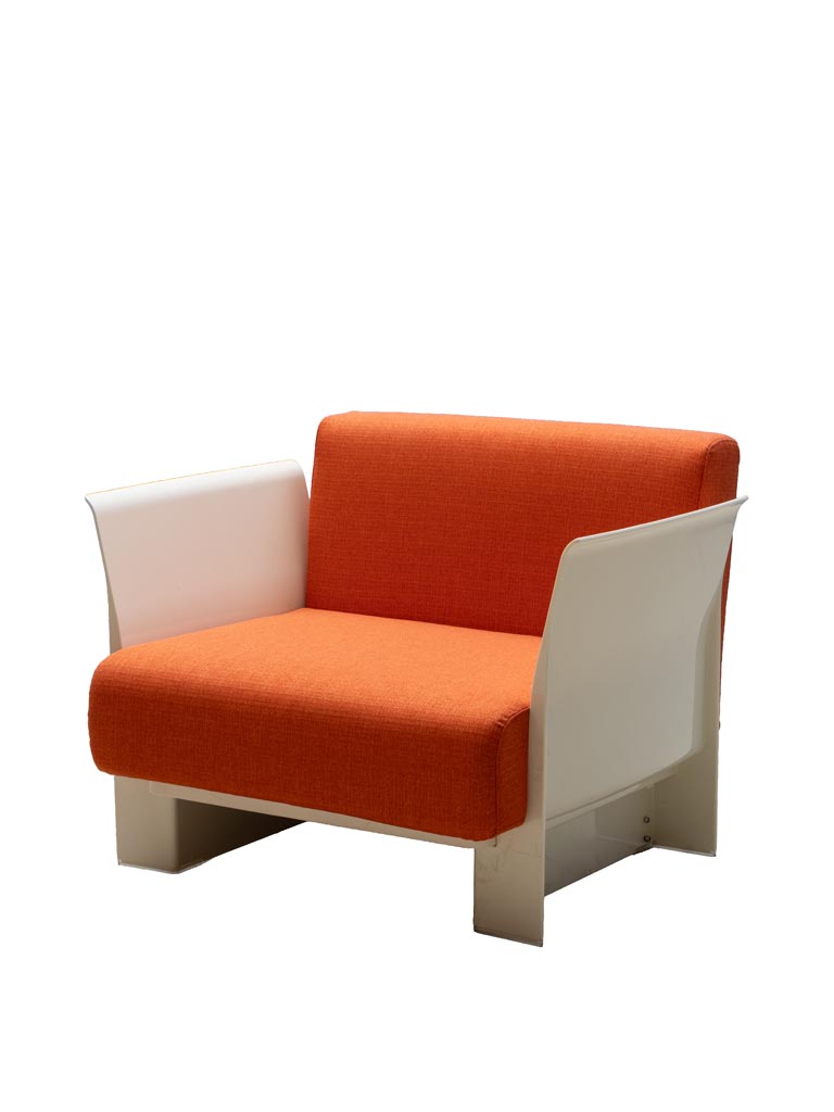 Orange armchair with white plexiglass Moda - 4
