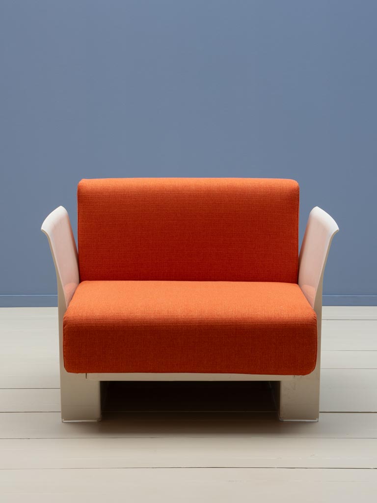 Orange armchair with white plexiglass Moda - 5