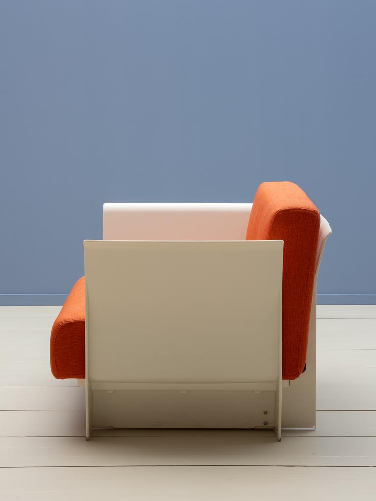 Orange armchair with white plexiglass Moda - 7