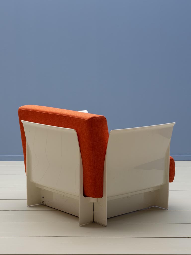 Orange armchair with white plexiglass Moda - 6