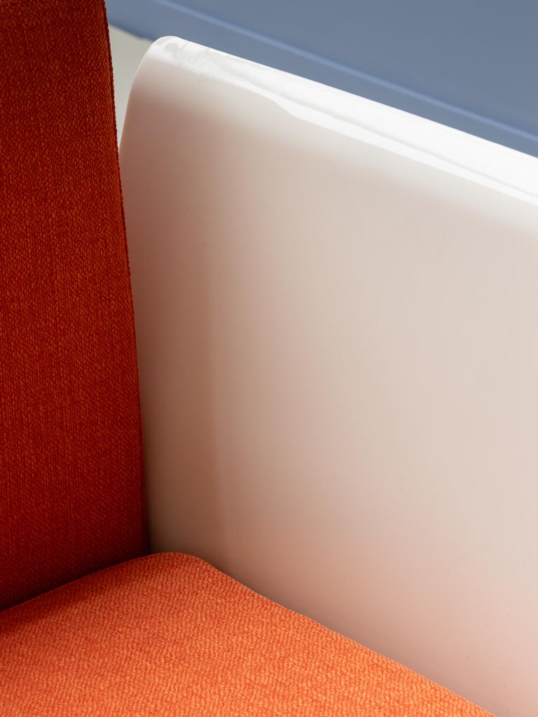 Orange armchair with white plexiglass Moda - 2