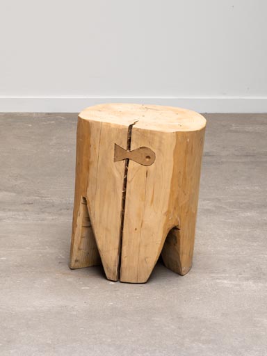 Tabouret bois massif Fish