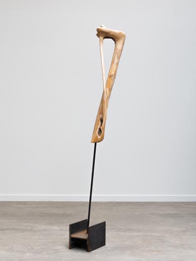 Sculpture béton fer et bois flotté Viocel