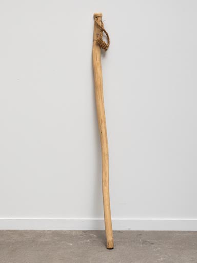 Canne sculptée bois flotté et corde
