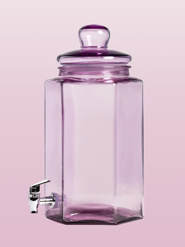 Fontaine à boisson 6.5L ROSE verre recyclé