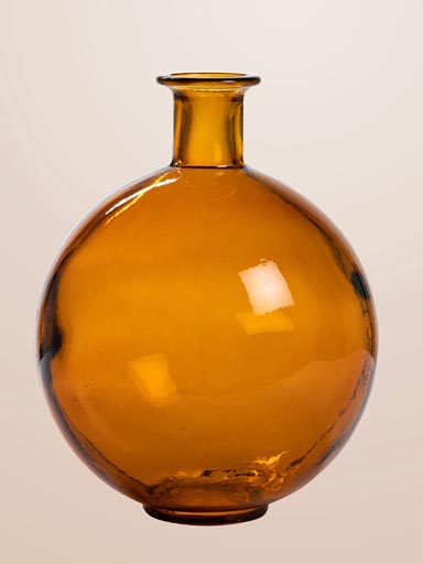 Orange vase recycled glass