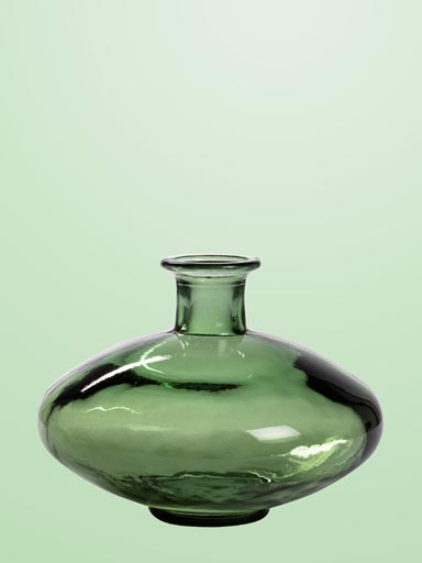 Green vase recycled glass