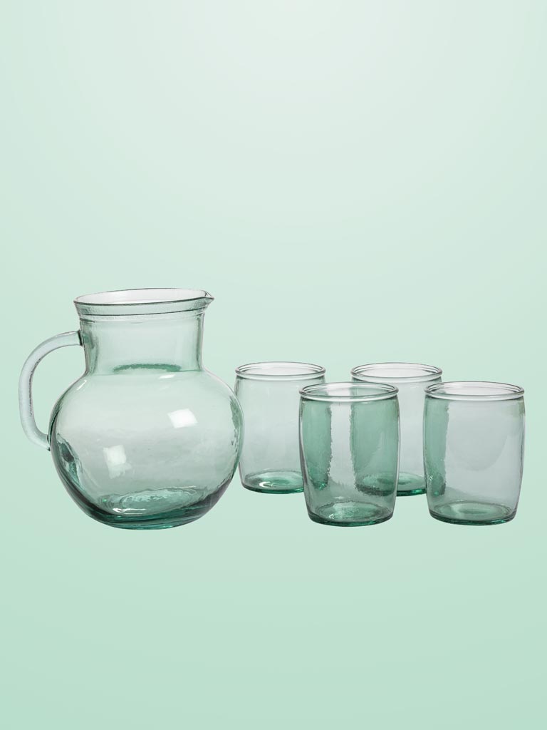 Sangria set pitcher and 4 glasses - 1