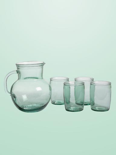 Sangria set pitcher and 4 glasses