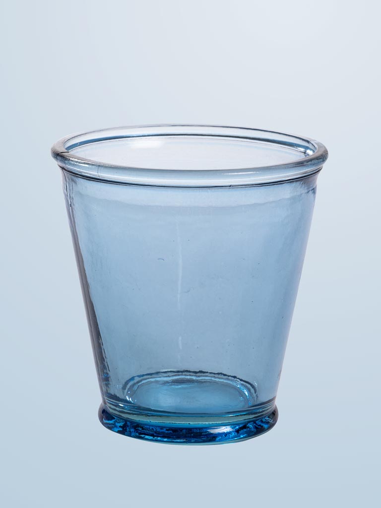 Blue recycled glass tumbler 220CC - 1