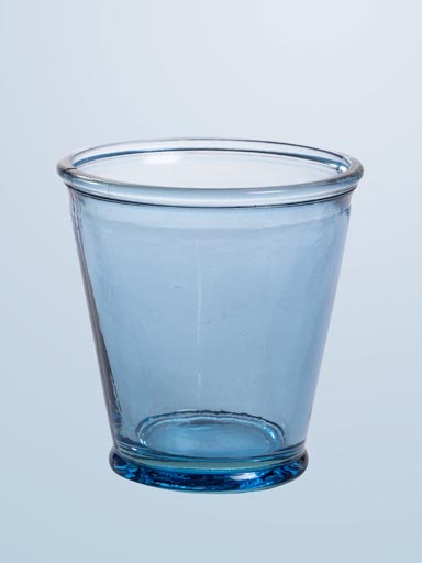 Gobelet verre recyclé bleu 220CC