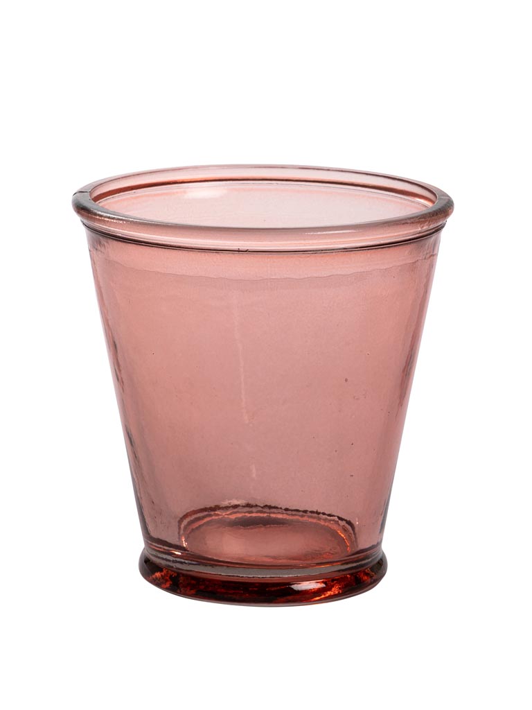 Gobelet verre recyclé rose 220CC - 2