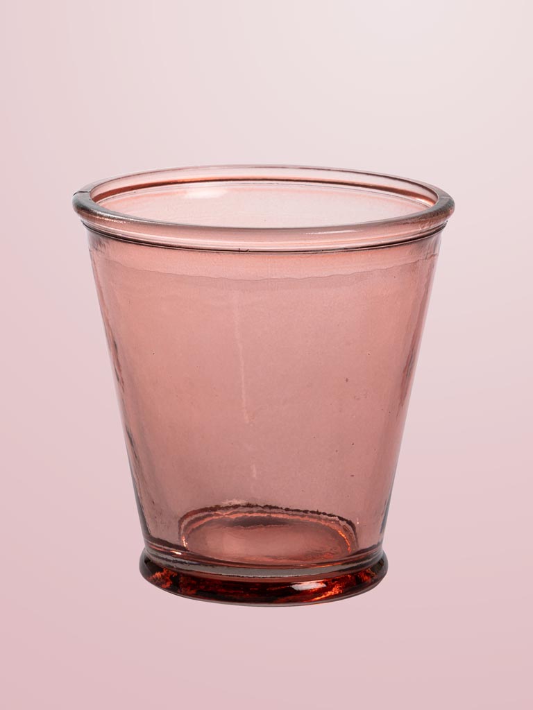 Gobelet verre recyclé rose 220CC - 1