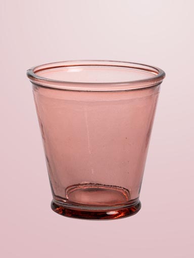 Gobelet verre recyclé rose 220CC
