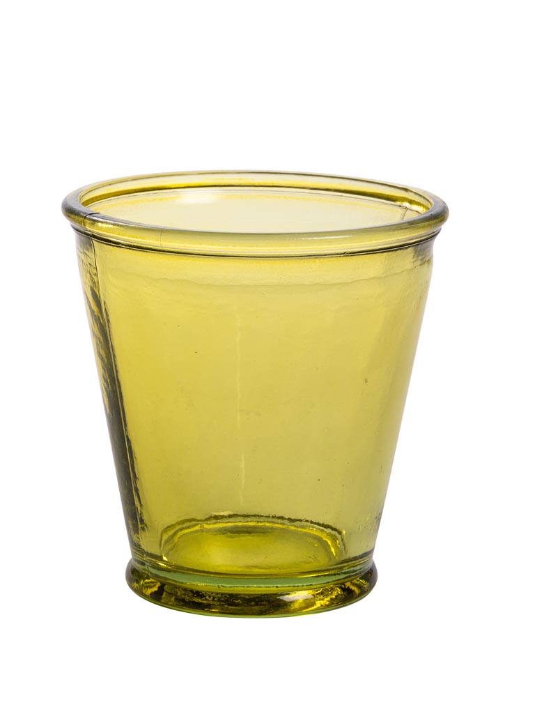 Yellow recycled glass tumbler 220CC - 2
