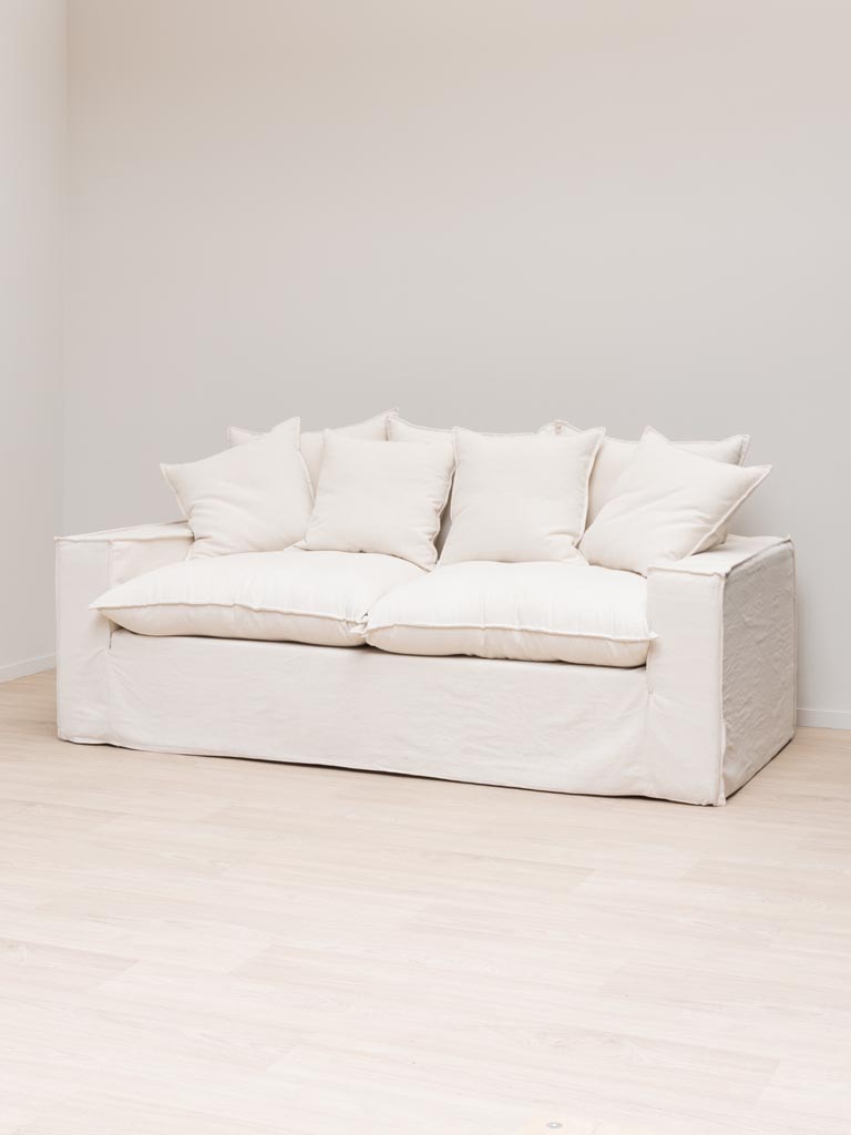 Sofa 3 seaters meringue Candela - 2