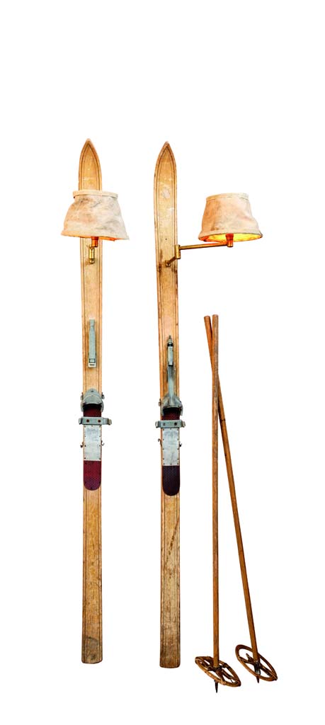 Wall light Pair of skis (Lampkap inbegrepen) - 2